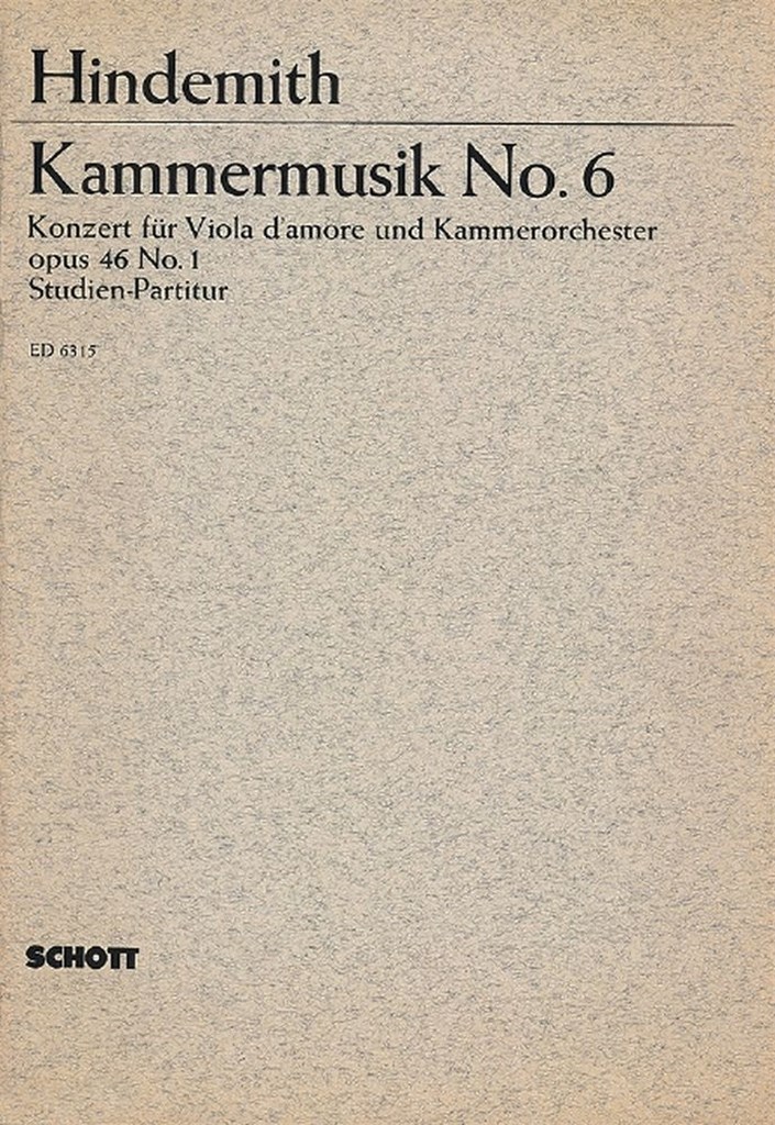 Kammermusik N. 6 Op. 46 N. 1 (8 )
